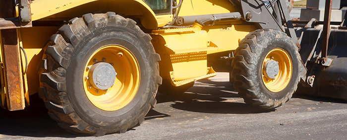 Large Tires on Heavy Equipment